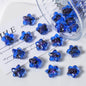 Lampwork Glass Beads Star 16mm Clear Stardust 5pcs 3