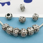 Christmas Series Large Hole Metal Beads Silver Tone Zinc Alloy 1pc 8