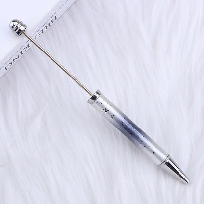 Beadable Ballpoint Pen UV Plating Starry Sky Sequins Gradient Colorful 14