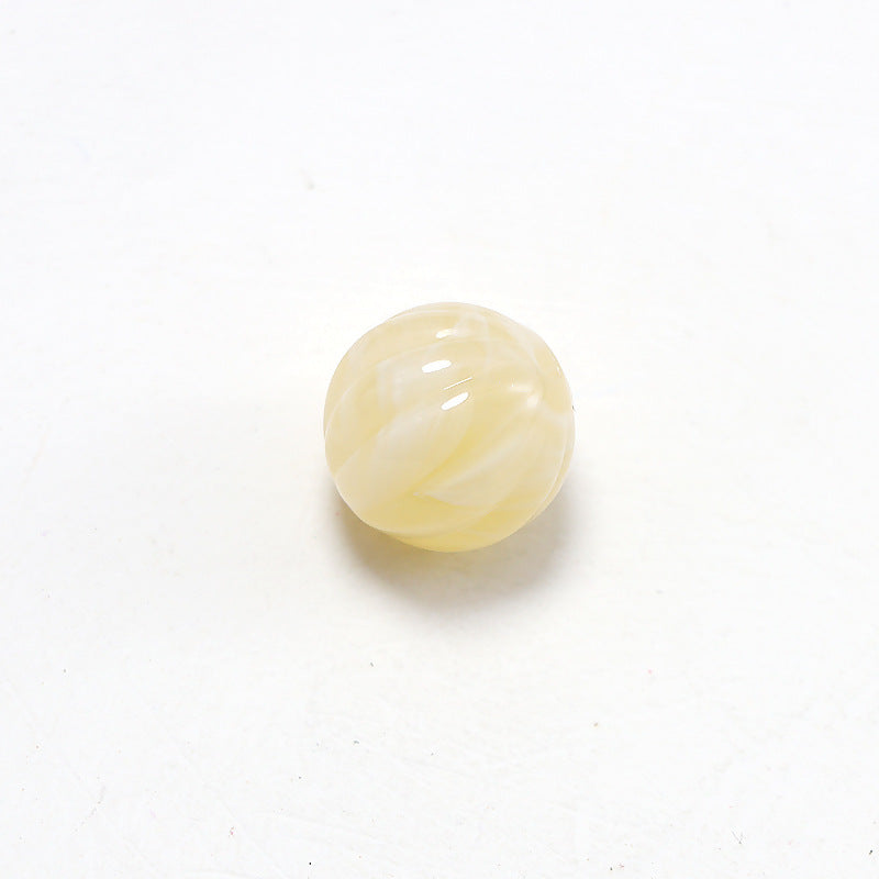 Japanese Striped Blooming Color Acrylic Beads 12mm 100pcs 3