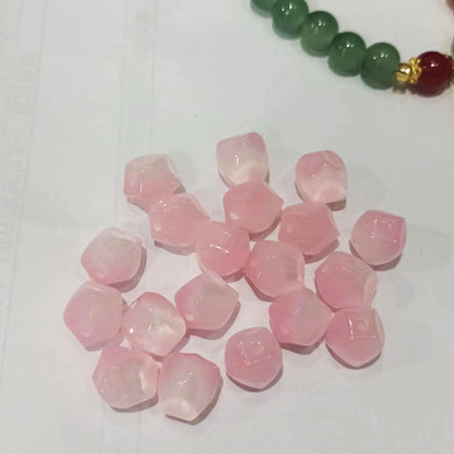 Gradient Fig Shaped Resin Beads 10mm Multicolor Ombre 40pcs 13