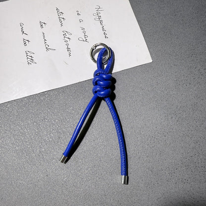 Braided PU Leather Keychain Knot Design Colorful 15cm 3pcs 16