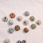 Fabric Thread Woven Spacer Beads 15mm Colorful 100pcs 5