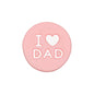 Silicone Focal Beads I Love Dad Embossed Text Solid Color 20pcs 10