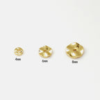Brass Irregular Ripple Spacer Beads 4-8mm 100pcs 2