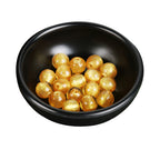 Lampwork Glass Beads Bean Shape 8-12mm Tiny Shimmering Gold 50pcs 4