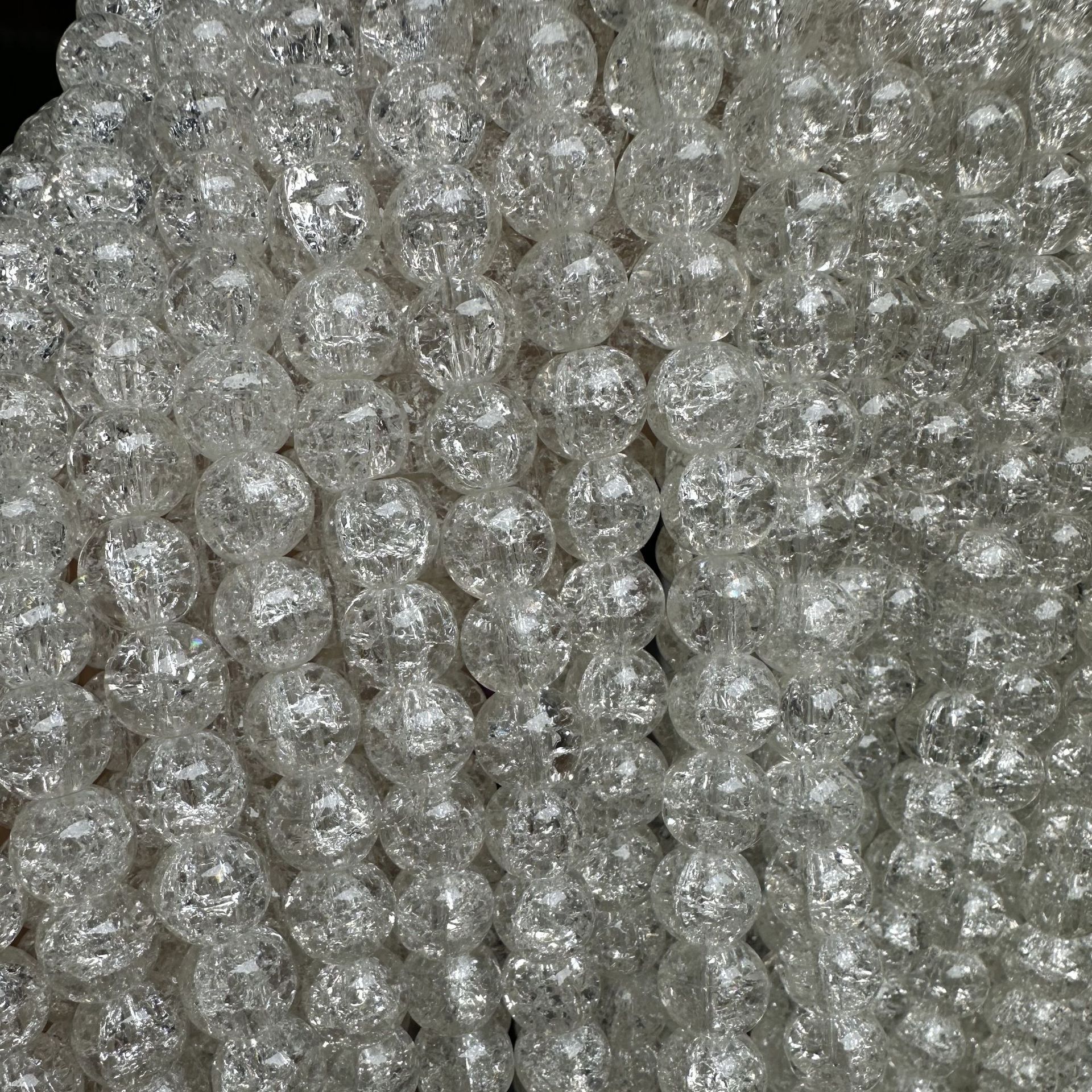 Crackle Round Glass Beads 10mm Explosion Pattern 10 Strands 6