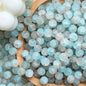 Frosted Round Glass Beads 10mm Jade Crushed Texture 30pcs 10