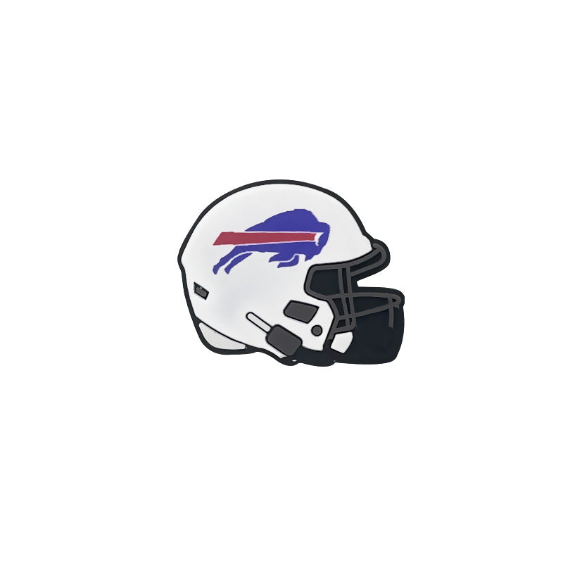 Silicone Focal Beads NFL Teams Helmet Printed Logos 20pcs 7