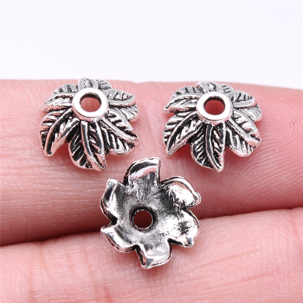Alloy Leaf Bead Caps 11mm Antique Silver 60pcs