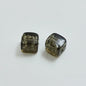 Lampwork Glass Beads Cube 12mm Glow In The Dark Floral Filled 20pcs 18