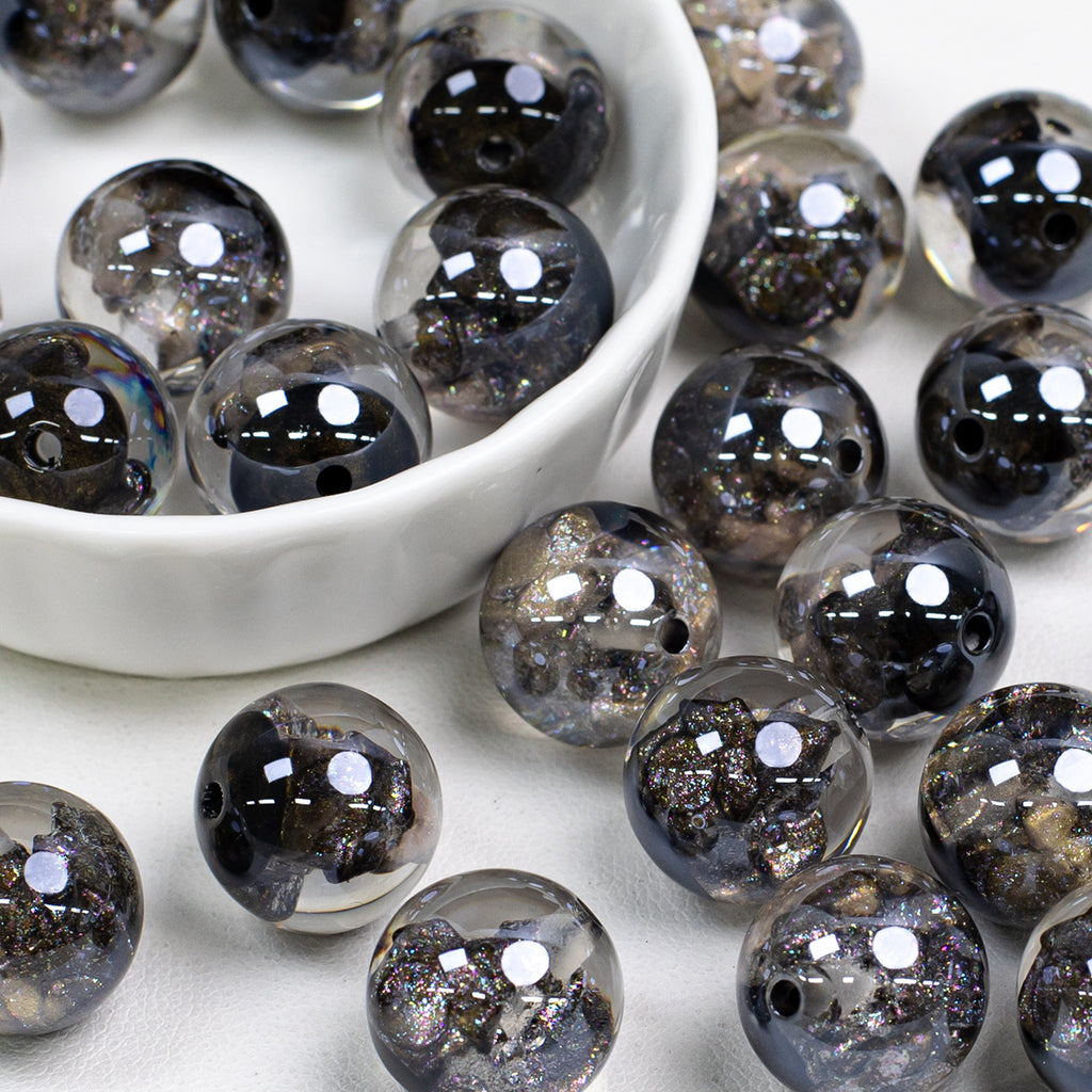 Luminous Shimmer Moonlight Resin Beads 16mm Round 10pcs