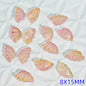 Iridescent Half Butterfly Wings Glass Beads 8x15mm 50pcs 9