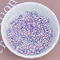 Acrylic Peanut Spacer Beads 4x6mm Transparent Plating Filled 50pcs 14