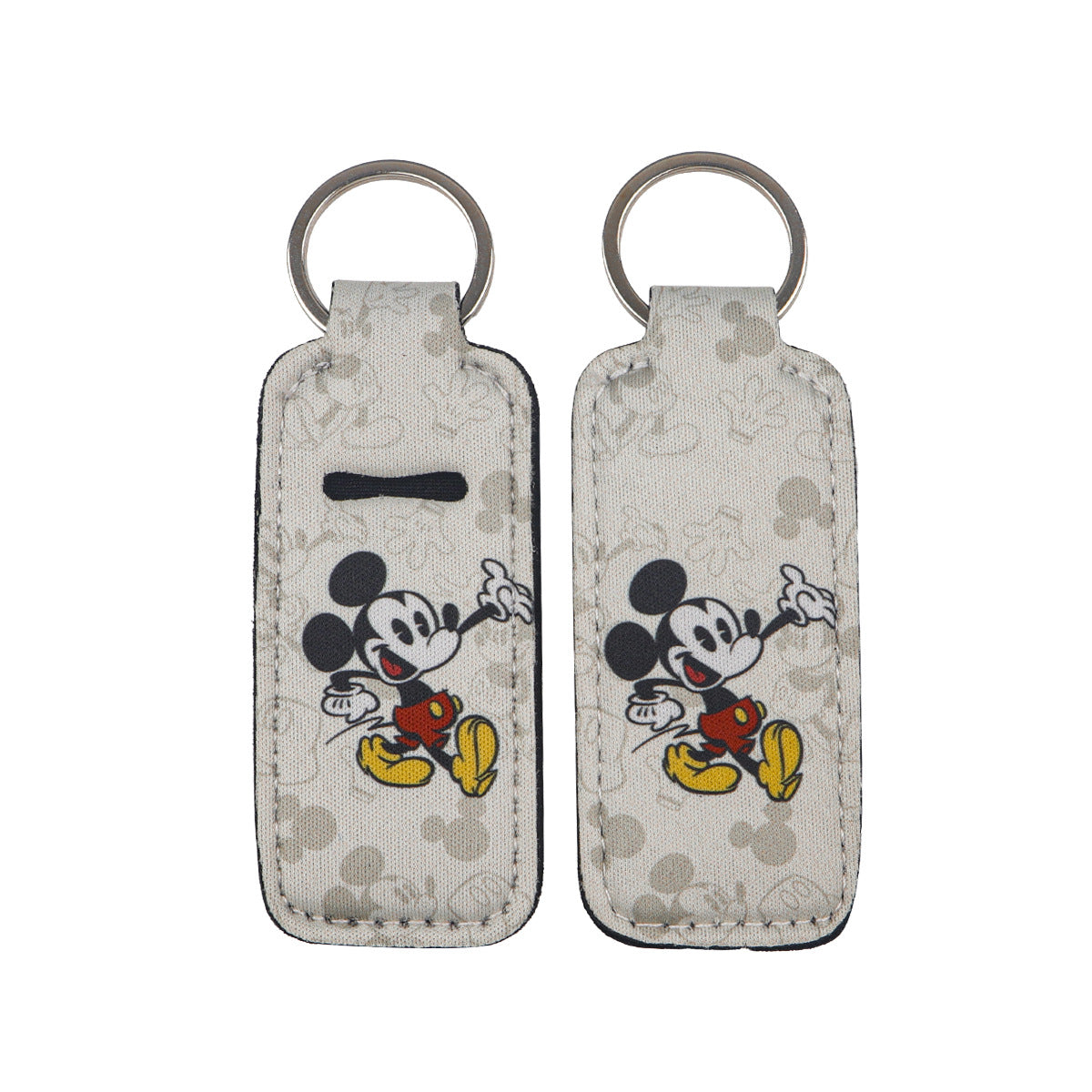 Cartoon Character Chapstick Holder Keychain Neoprene Colorful 8pcs 10