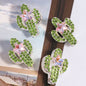 Rhinestone Encrusted Cactus Rhinestone Beads 23mm Alloy 2pcs 11