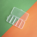 Clear Plastic Organizer Boxes Slim 5 Compartment 13cm 4pcs 4