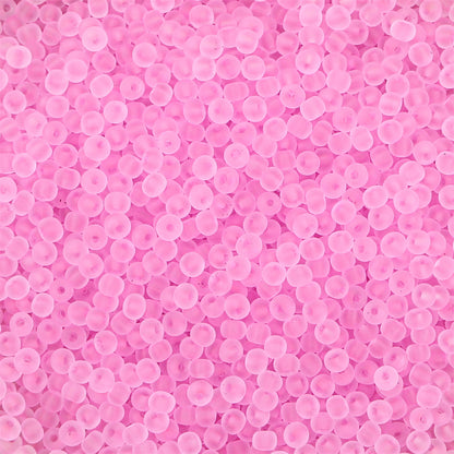 Transparent Frosted Seed Glass Beads 2mm with 1mm Hole 660pcs 40
