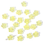 Transparent Chubby Five-Petal Flower Acrylic Beads 15mm Colorful 20pcs 2