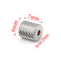 Stainless Steel Tube Metal Beads Patterned 6x7mm and 8mm 20pcs 7