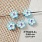 Heart and Flower Metal Beads 10mm Baking Painted Two-Color 20pcs 8
