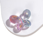Clear Butterfly Acrylic Beads 27mm Gilded Flecks Pastel 20pcs 4