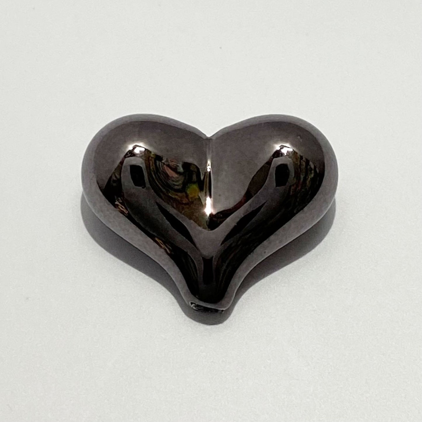 UV Plating Heart Acrylic Beads 22mm Metallic Colorful 20pcs 8