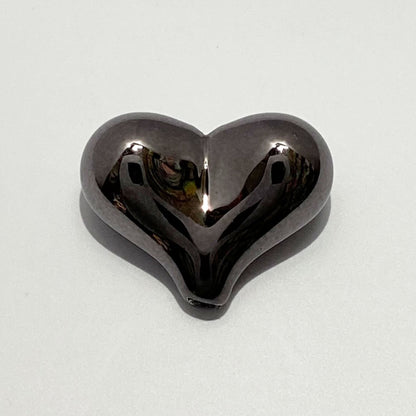 UV Plating Heart Acrylic Beads 22mm Metallic Colorful 20pcs 8