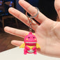 Silicone Dinosaur Keychain Cartoon Animal with Wings and Smile 9