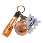 Soft Rubber Basketball Keychain Creative Street Style Sports Charm 5