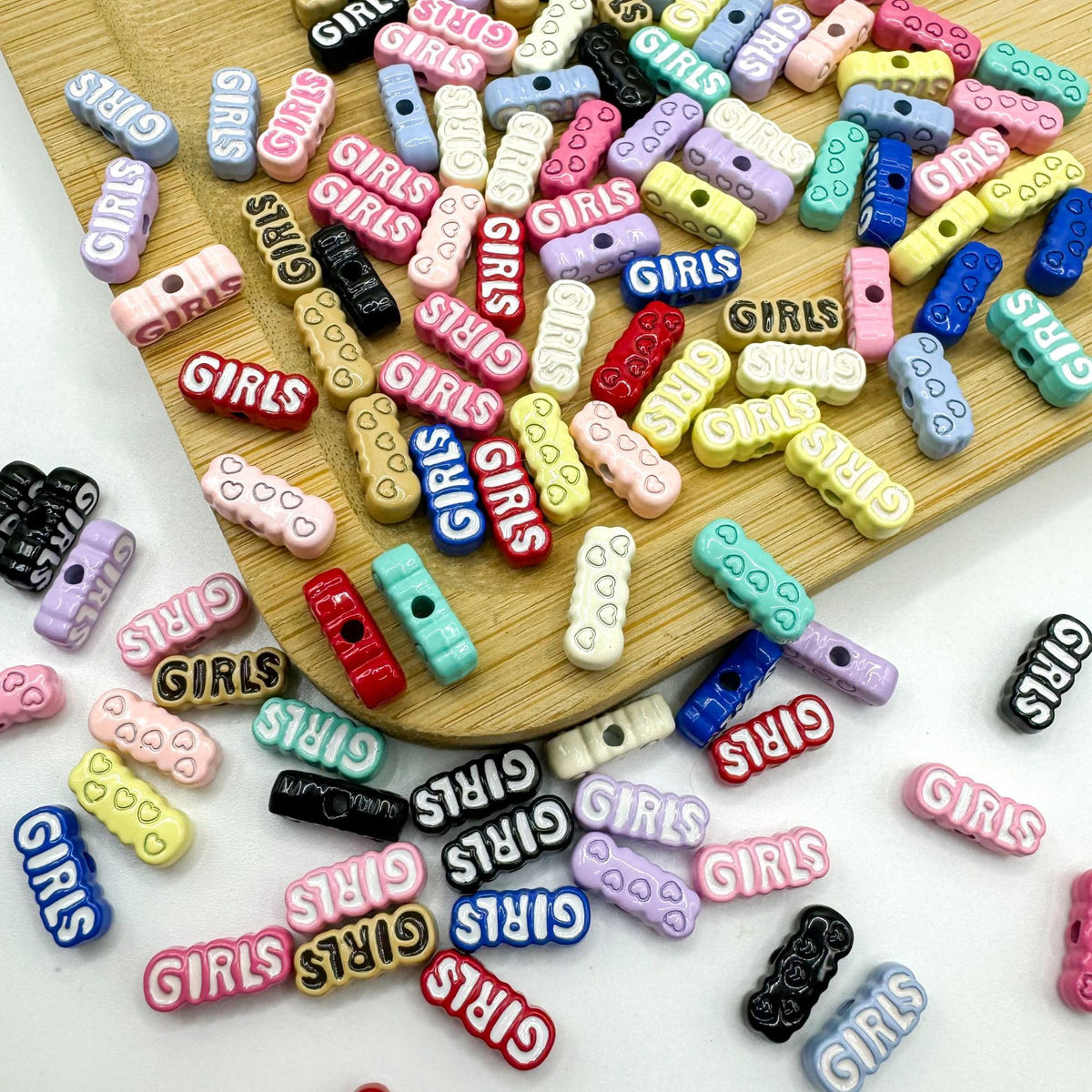 Girl Character Plate Metal Beads 12mm Baking Painted 20pcs 2