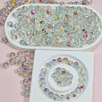 Transparent Round Glass Beads 10mm Cartoon Character Printing 100pcs 2