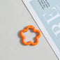 Zinc Alloy Flower Trigger Spring Key Rings 28mm 6pcs Baking Painted 9