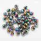 Faceted Glass Beads 8mm Watermelon Electroplated Iridescent 30pcs 30