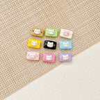 Pillow Metal Beads 14-16mm Glossy Painted Cat Face Alloy 10pcs 12
