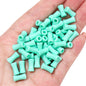 Painted Bamboo Joint Acrylic Beads 5x11mm Glossy Colorful 50pcs 9