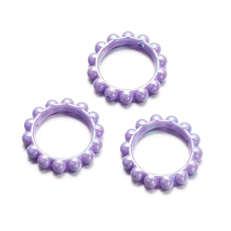 UV Scratch Resistant Balsam Pear Ring Bead Frame Acrylic 10pcs 14