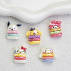 Sanrio Series Burger Resin Beads Glossy Pastel Colors 20pcs 4
