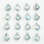 Electroplated Maple Leaf Glass Beads 11x16mm Double-Sided Single Hole 30pcs 28