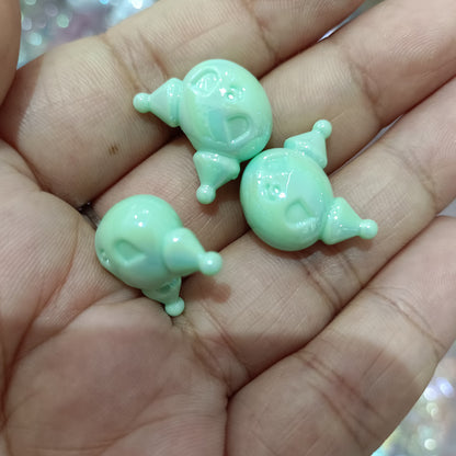 UV Plating Angry My Melody Acrylic Beads 16mm Pastel Rainbow 100pcs 10