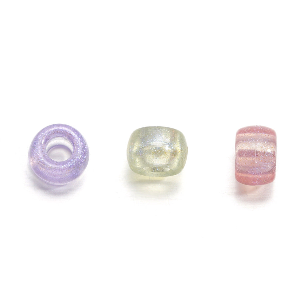 Mermaid Color Pony Beads 9mm Acrylic Pearly Pastel 200pcs 3