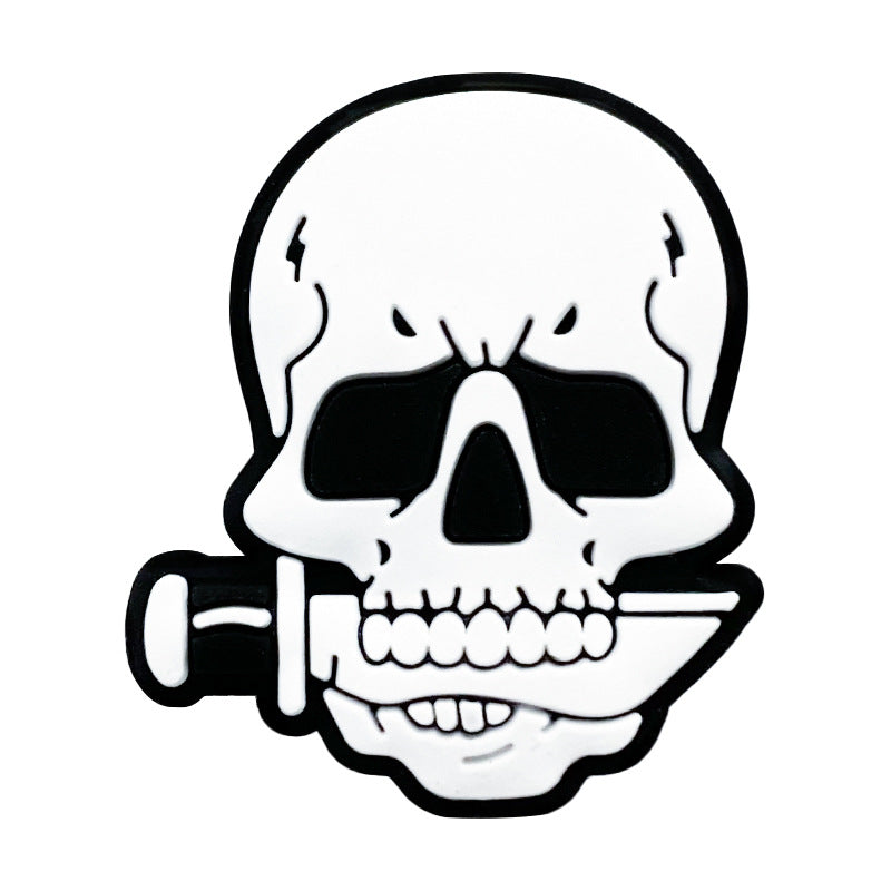 Silicone Focal Beads Knife Skull Biting Knife Design 20pcs 4
