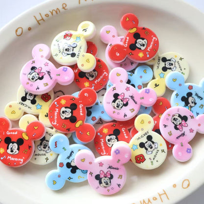 Mickey Big Head Acrylic Beads 38x33mm Colorful Mixed 20pcs 3