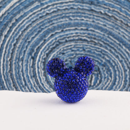 Polymer Clay Mickey Head Rhinestone Beads 17mm Full Pave 6pcs 9