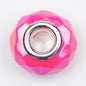 Acrylic Faceted Spacer Beads 15mm UV Plating Large Hole 20pcs 8