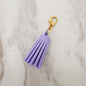Mini Chunky Tassel Keychain PU Leather with Metal Clasp 8pcs 13