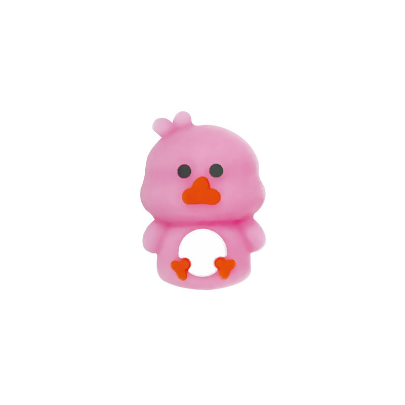 Silicone 3D Focal Beads Cartoon Chicken Rounded Body Design 7