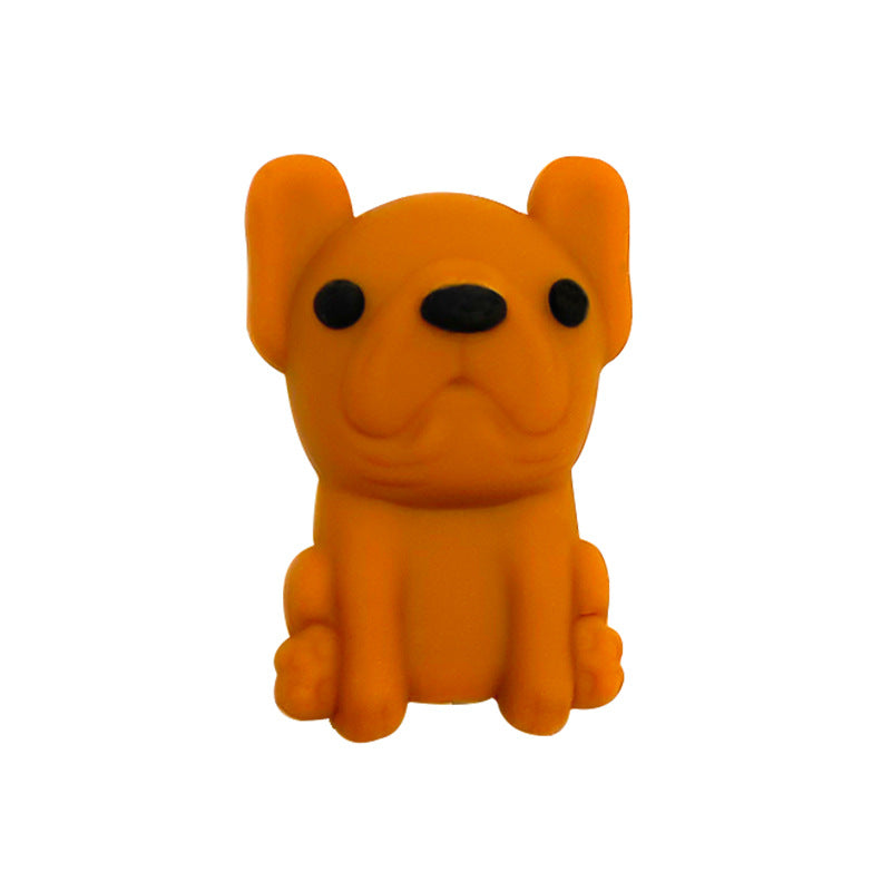 Silicone 3D Focal Beads Puppy Playful Pup Faces Vibrant Colors 20pcs 6