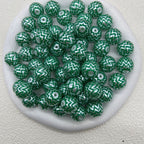 Printed Bubblegum Beads 20mm Pastel Purple Snowflake Pattern 10pcs 6
