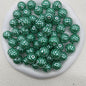Printed Bubblegum Beads 20mm Pastel Purple Snowflake Pattern 10pcs 6